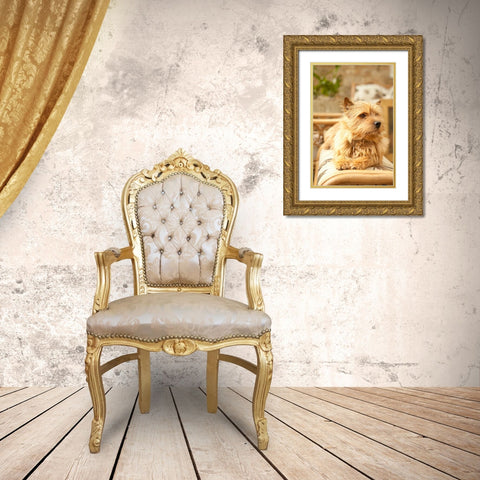 Sunny Spot Gold Ornate Wood Framed Art Print with Double Matting by Millet, Karyn