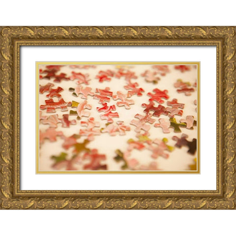 Puzzle III Gold Ornate Wood Framed Art Print with Double Matting by Millet, Karyn