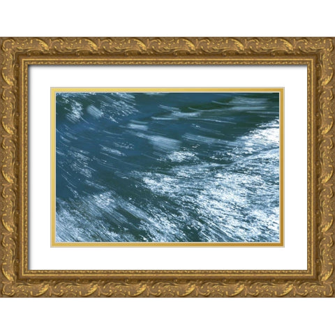 Rushing Water I Gold Ornate Wood Framed Art Print with Double Matting by Millet, Karyn