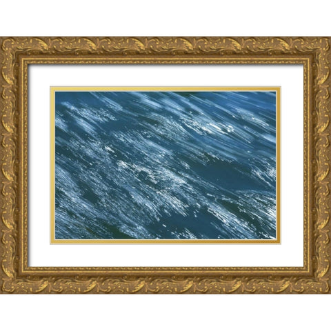 Rushing Water II Gold Ornate Wood Framed Art Print with Double Matting by Millet, Karyn
