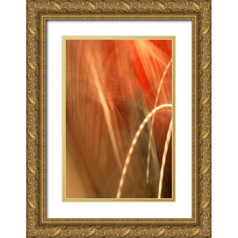 Copper Curves I Gold Ornate Wood Framed Art Print with Double Matting by Millet, Karyn