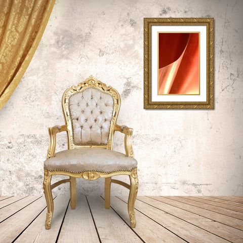 Copper Curves II Gold Ornate Wood Framed Art Print with Double Matting by Millet, Karyn