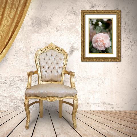 Pink Flowers III Gold Ornate Wood Framed Art Print with Double Matting by Millet, Karyn
