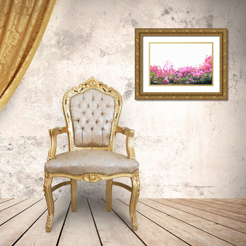 Floral Shrubs Gold Ornate Wood Framed Art Print with Double Matting by Millet, Karyn