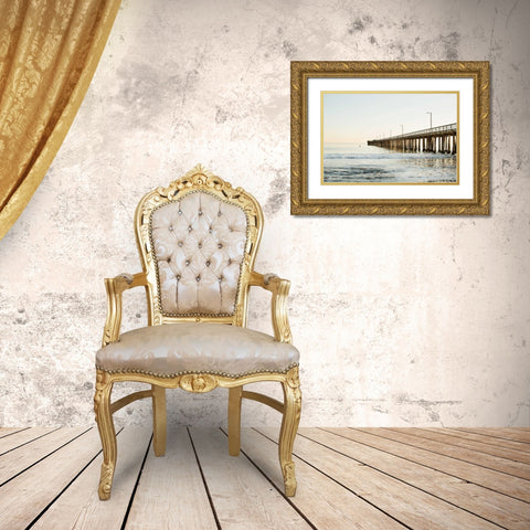 Boardwalk II Gold Ornate Wood Framed Art Print with Double Matting by Millet, Karyn