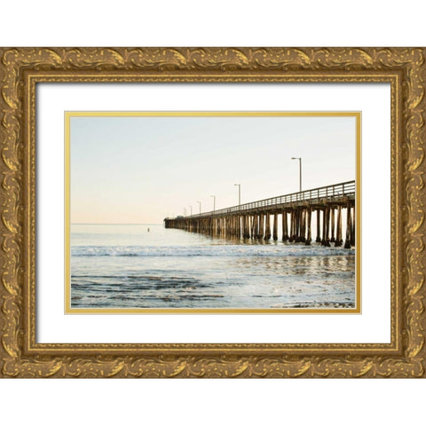 Boardwalk II Gold Ornate Wood Framed Art Print with Double Matting by Millet, Karyn