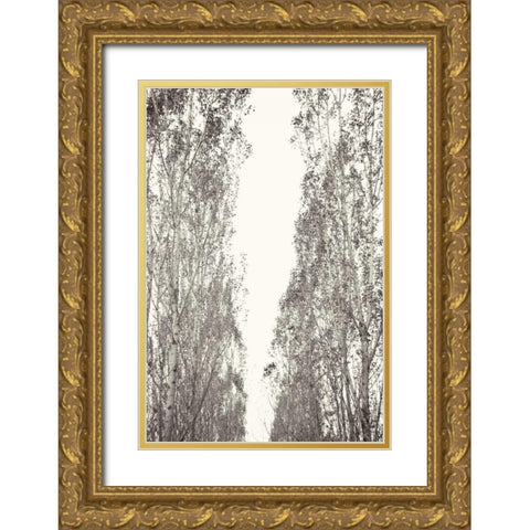 Trees III Gold Ornate Wood Framed Art Print with Double Matting by Millet, Karyn