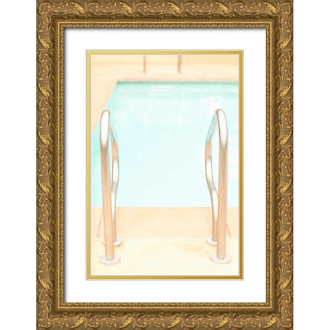 Get in the Pool Gold Ornate Wood Framed Art Print with Double Matting by Millet, Karyn