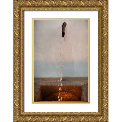 Fountain II Gold Ornate Wood Framed Art Print with Double Matting by Millet, Karyn