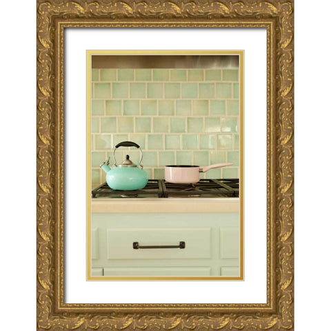 Country Kitchen I Gold Ornate Wood Framed Art Print with Double Matting by Millet, Karyn