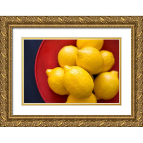 Lemons II Gold Ornate Wood Framed Art Print with Double Matting by Millet, Karyn