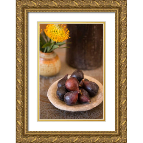 Shallots Gold Ornate Wood Framed Art Print with Double Matting by Millet, Karyn