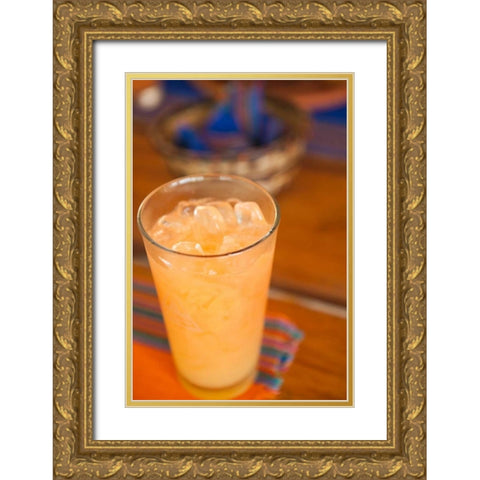Cocktail III Gold Ornate Wood Framed Art Print with Double Matting by Millet, Karyn