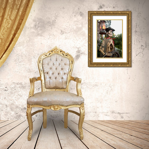 Pirate Skull II Gold Ornate Wood Framed Art Print with Double Matting by Millet, Karyn