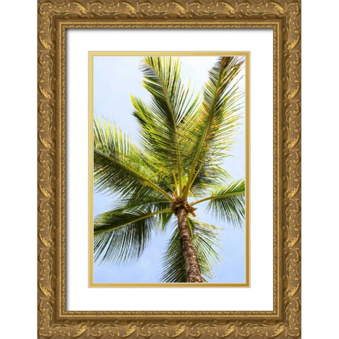 Below the Palms I Gold Ornate Wood Framed Art Print with Double Matting by Millet, Karyn