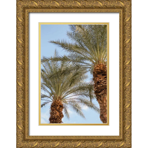 Below the Palms III Gold Ornate Wood Framed Art Print with Double Matting by Millet, Karyn