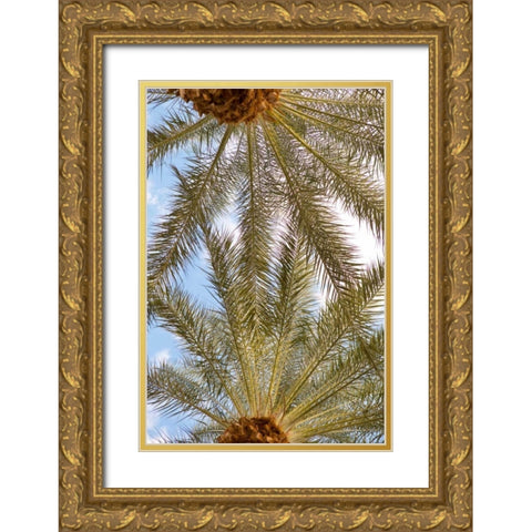 Below the Palms IV Gold Ornate Wood Framed Art Print with Double Matting by Millet, Karyn