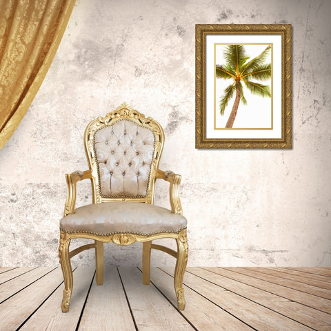 Below the Palms V Gold Ornate Wood Framed Art Print with Double Matting by Millet, Karyn