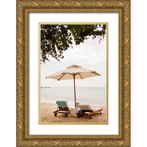 Peaceful Caribbean III Gold Ornate Wood Framed Art Print with Double Matting by Millet, Karyn