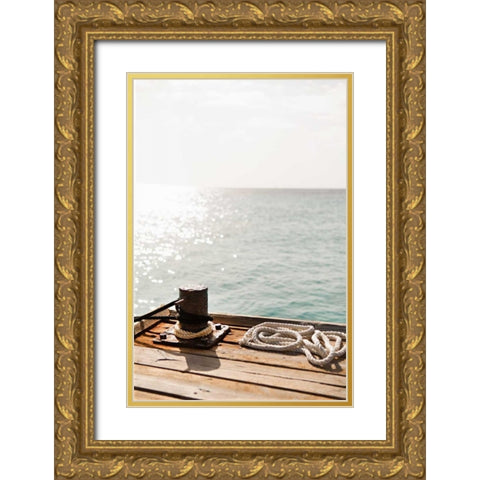 Awaiting Return Gold Ornate Wood Framed Art Print with Double Matting by Millet, Karyn