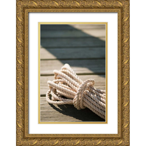Boat Rope Gold Ornate Wood Framed Art Print with Double Matting by Millet, Karyn