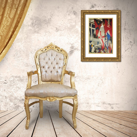 Yacht Club Flags I Gold Ornate Wood Framed Art Print with Double Matting by Millet, Karyn