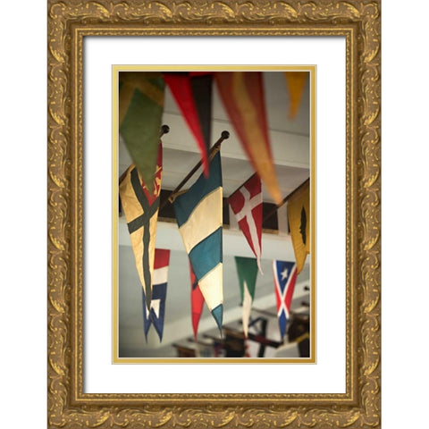 Yacht Club Flags II Gold Ornate Wood Framed Art Print with Double Matting by Millet, Karyn