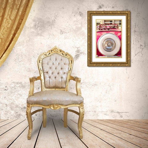Red Car in Cuba II Gold Ornate Wood Framed Art Print with Double Matting by Millet, Karyn