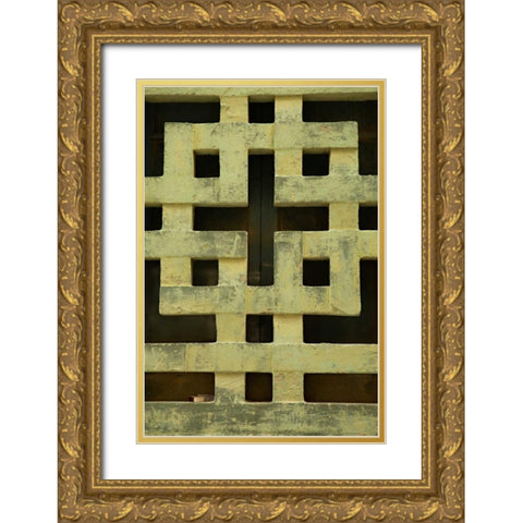 Cuban Ironwork Gold Ornate Wood Framed Art Print with Double Matting by Millet, Karyn