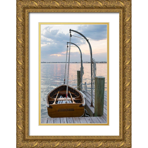 Boat and Oars Gold Ornate Wood Framed Art Print with Double Matting by Millet, Karyn