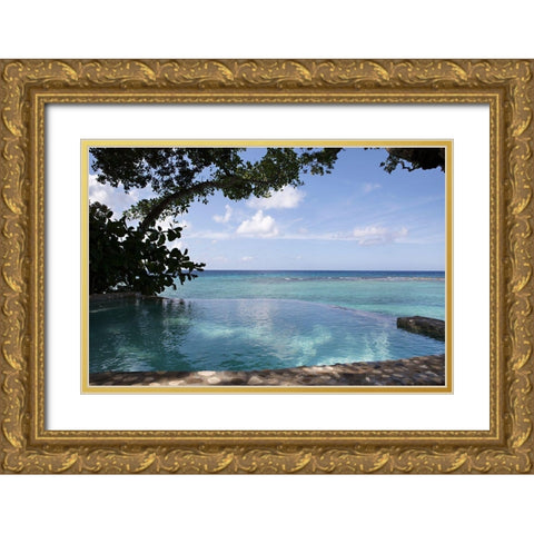 Ocean Vistas Gold Ornate Wood Framed Art Print with Double Matting by Millet, Karyn