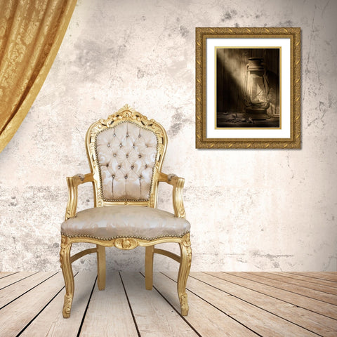 Yesterdays Light Gold Ornate Wood Framed Art Print with Double Matting by McNemar, C. Thomas