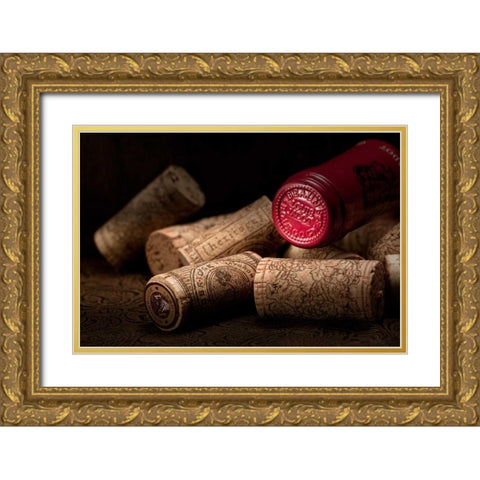 Wine Corks Still Life IV Gold Ornate Wood Framed Art Print with Double Matting by McNemar, C. Thomas