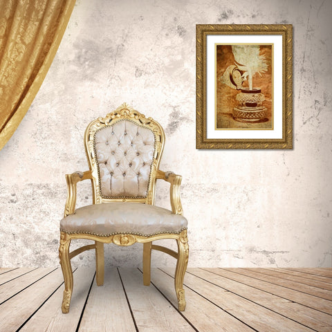 Inkwell III Gold Ornate Wood Framed Art Print with Double Matting by McNemar, C. Thomas