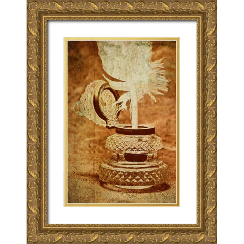 Inkwell III Gold Ornate Wood Framed Art Print with Double Matting by McNemar, C. Thomas