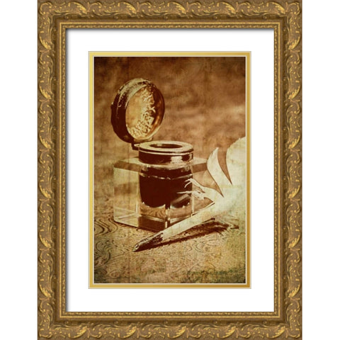 Inkwell V Gold Ornate Wood Framed Art Print with Double Matting by McNemar, C. Thomas