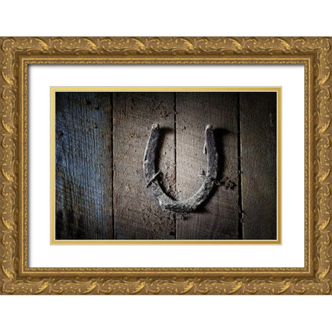 Horseshoe Gold Ornate Wood Framed Art Print with Double Matting by McNemar, C. Thomas