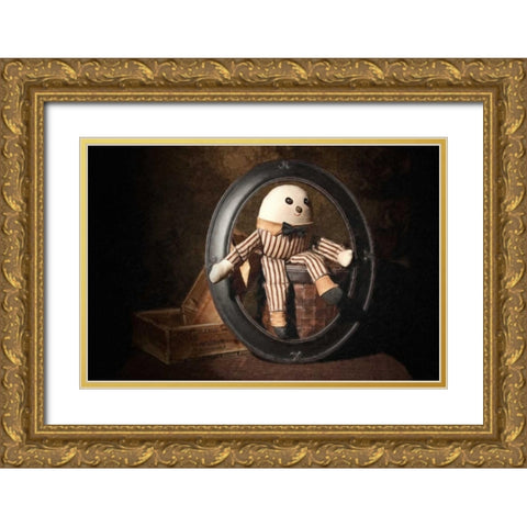 Humpty Dumpty Gold Ornate Wood Framed Art Print with Double Matting by McNemar, C. Thomas
