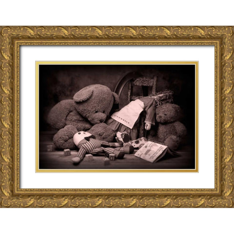 Toys Gold Ornate Wood Framed Art Print with Double Matting by McNemar, C. Thomas