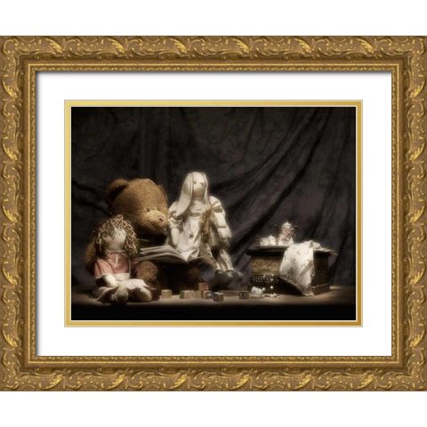Story Time Gold Ornate Wood Framed Art Print with Double Matting by McNemar, C. Thomas