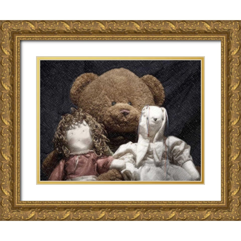 Best Friends Gold Ornate Wood Framed Art Print with Double Matting by McNemar, C. Thomas