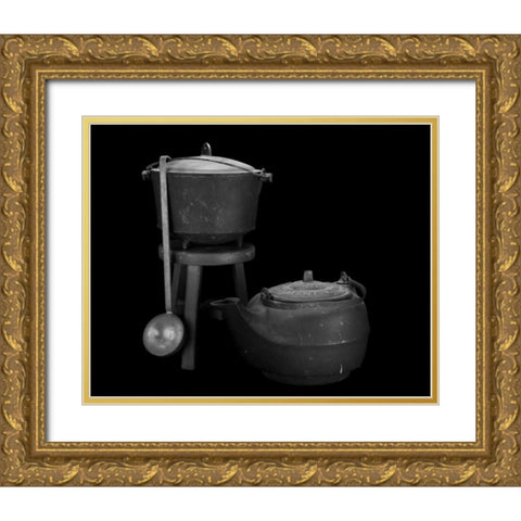 Iron Cookware Gold Ornate Wood Framed Art Print with Double Matting by McNemar, C. Thomas