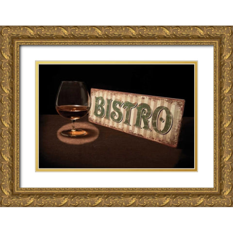 Bistro I Gold Ornate Wood Framed Art Print with Double Matting by McNemar, C. Thomas