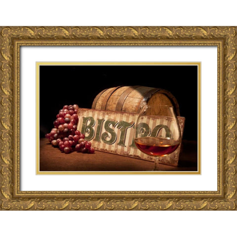 Bistro II Gold Ornate Wood Framed Art Print with Double Matting by McNemar, C. Thomas