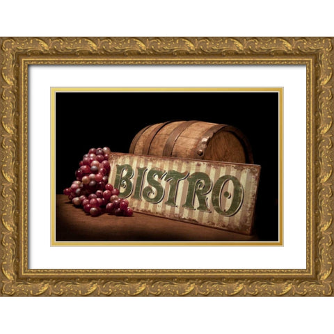 Bistro IV Gold Ornate Wood Framed Art Print with Double Matting by McNemar, C. Thomas