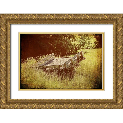 Country Wagon Gold Ornate Wood Framed Art Print with Double Matting by McNemar, C. Thomas