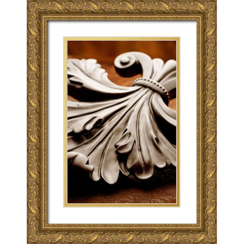 Fleur de Lis I Gold Ornate Wood Framed Art Print with Double Matting by McNemar, C. Thomas