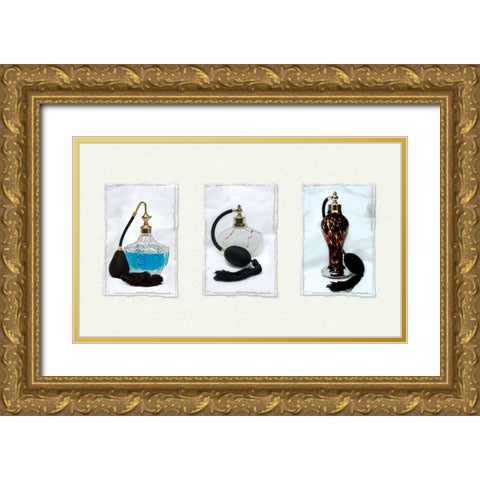 Perfume Triptych I Gold Ornate Wood Framed Art Print with Double Matting by McNemar, C. Thomas