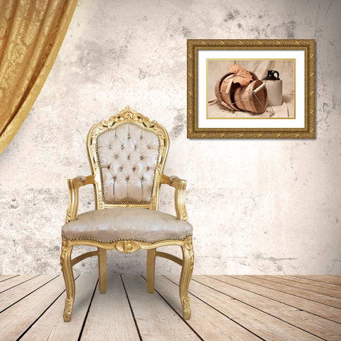Baskets with Crock I Gold Ornate Wood Framed Art Print with Double Matting by McNemar, C. Thomas