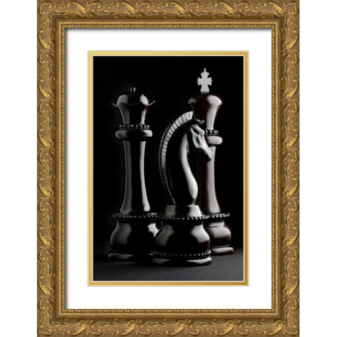 Chessmen II Gold Ornate Wood Framed Art Print with Double Matting by McNemar, C. Thomas